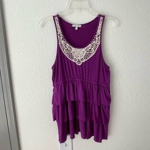 Delia’s Purple Tank Blouse - L